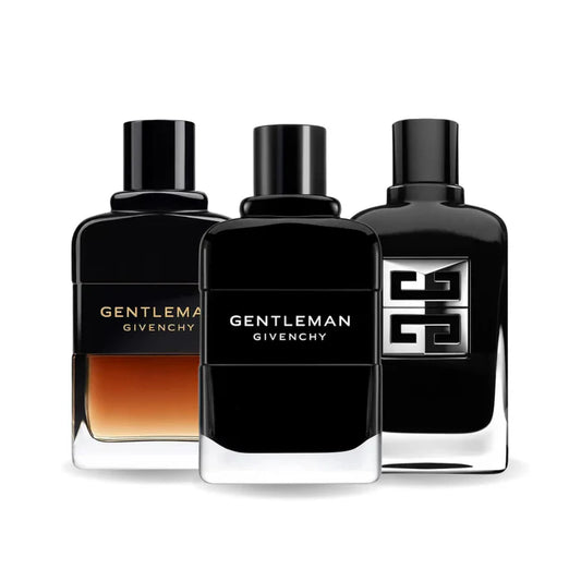 Pack of 3 Perfumes: Givenchy GENTLEMAN, GENTLEMAN RÉSERVE PRIVÉE, and GENTLEMAN SOCIETY – 100 ml each