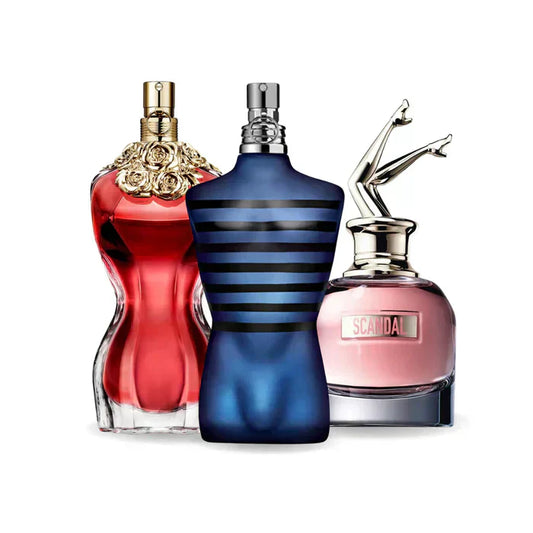 Pack of 3 Perfumes: Jean Paul Gaultier LA BELLE, ULTRA MALE, and SCANDAL – 100 ml each