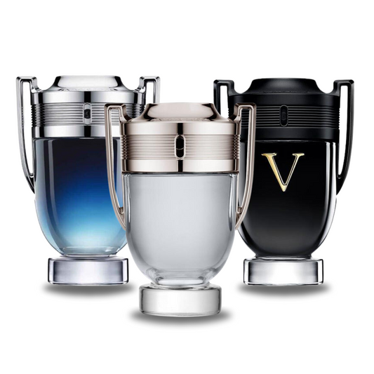 Pack of 3 Perfumes: Paco Rabanne INVICTUS LEGEND, Paco Rabanne INVICTUS, and Paco Rabanne INVICTUS VICTORY (Eau de Parfum)