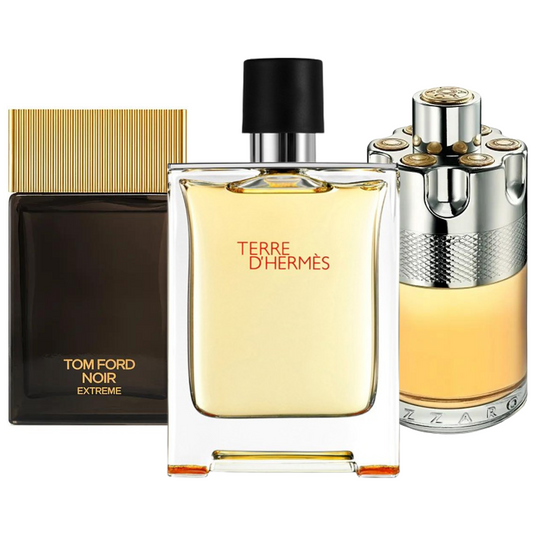 Pack of 3 Perfumes: Terre d’Hermès, Azzaro Wanted, and Tom Ford Noir Extreme (Eau de Parfum)